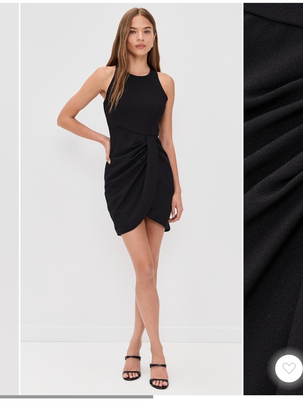 NWT Black Halo Brett Sleeveless Draped Mini Dress size 8